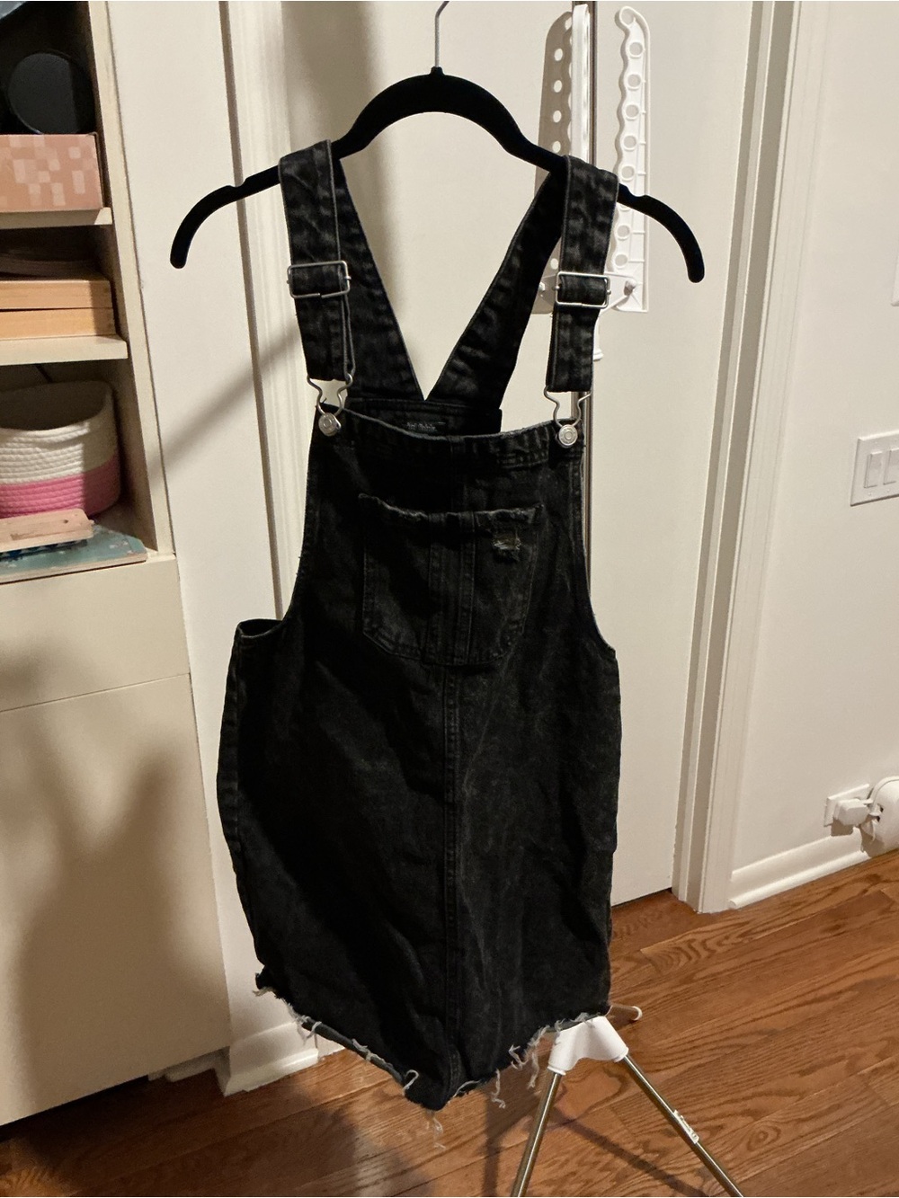 wild fable Black Denim Overall Mini Dress